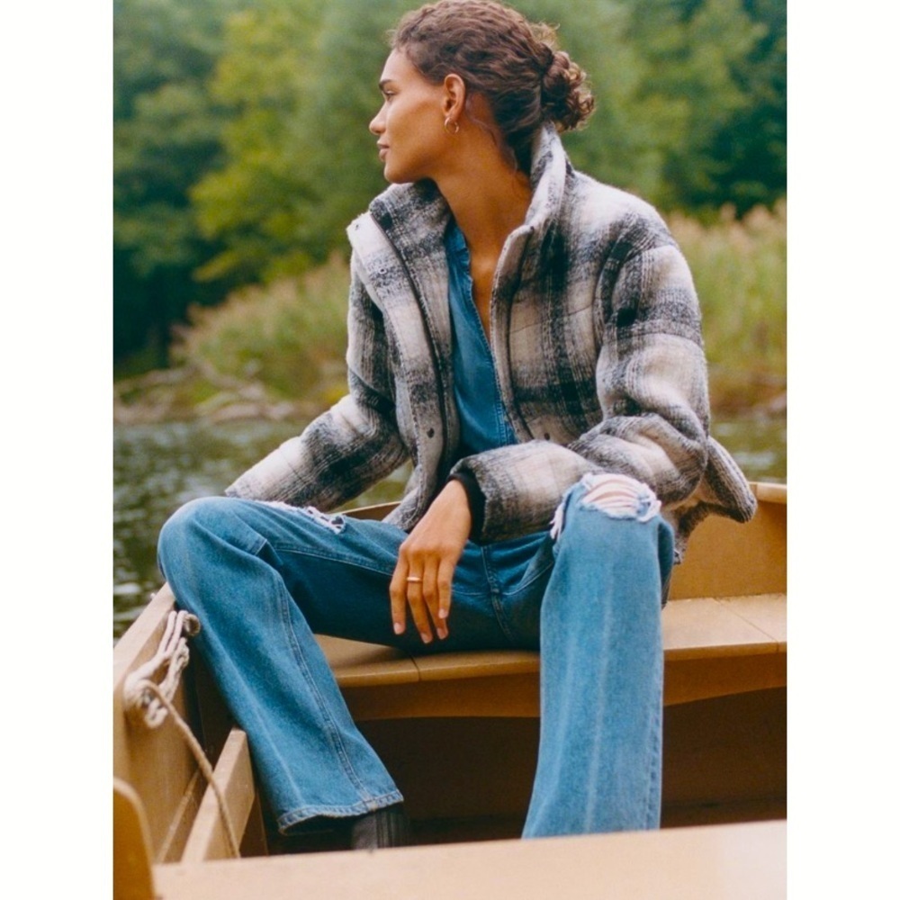 Anthropologie NWT Avec Les Filles Classic Plaid Jacket Size S.